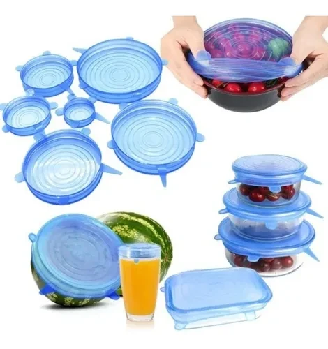 TAPAS DE SILICONA X 6 UNIDADES