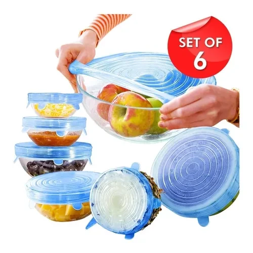 TAPAS DE SILICONA X 6 UNIDADES