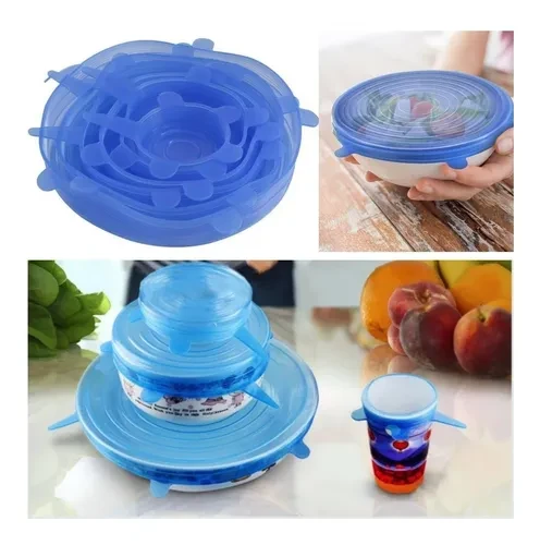 TAPAS DE SILICONA X 6 UNIDADES