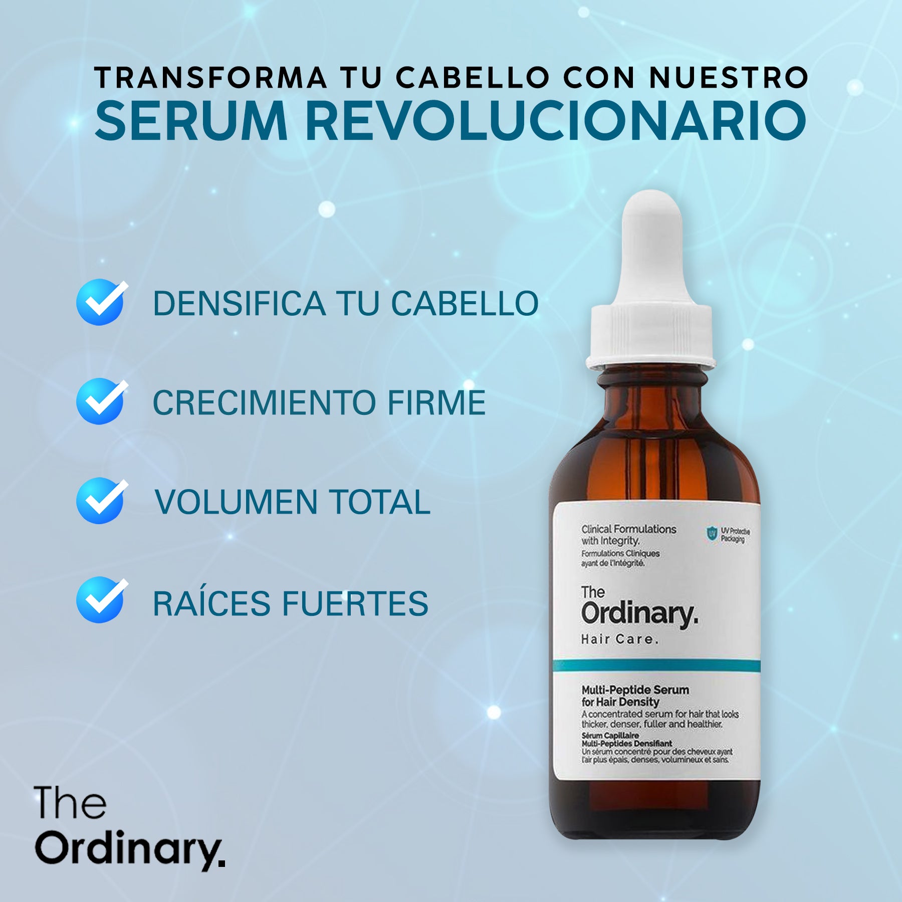 The Ordinary Suero multipéptido para el cabello